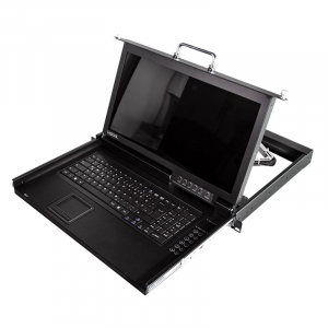 Logilink KVM-konzol 17"-es k&eacute;pernyővel, VGA, USB-A, PS/2, QWERTZ billentyűzet (LC0004GE)