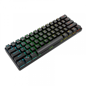 Royal Kludge RK61 RGB mechanikus angol billentyűzet Brown switch fekete