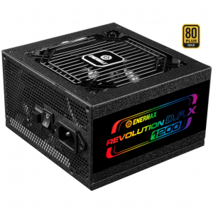 Enermax REVOLUTION DFX 1200W, PC tápegység (fekete, 2x 12VHPWR, 5x PCIe, kábelkezelés, 1200 watt) (ERT1200EWT)