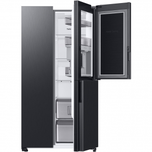 SAMSUNG (RH6ACG892DB1EG), side-by-side (rozsdamentes acél (sötét), ételvitrin ajtó, AI energia üzemmód, intelligens átalakítás, fix vízcsatlakozás)