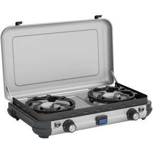 Campingaz Camping Kitchen 2 Maxi, gáztűzhely (szürke, 2 főzőlap 2x 1,8 kW, R904 / R907-hez) (2197174)