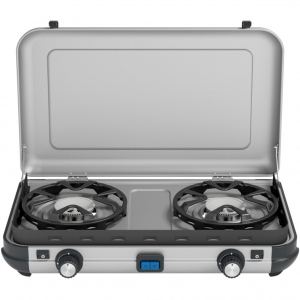 Campingaz Camping Kitchen 2 Maxi, gáztűzhely (szürke, 2 főzőlap 2x 1,8 kW, R904 / R907-hez) (2197174)