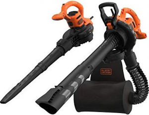 BLACK + DECKER 3 az 1-ben elektromos lombfúvó (BEBLV290-QS), lombszívó / lombfúvó (fekete / narancssárga, 2900 watt)