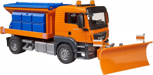 bruder MAN TGS t&eacute;li szerviz, tiszt&iacute;t&oacute; lap&aacute;t, j&aacute;rműmodell (03785)