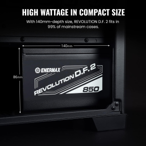 Enermax REVOLUTION D.F.2 1050W, PC tápegység (fekete, kábelkezelés, 1050 watt) (ERS1050EWT)