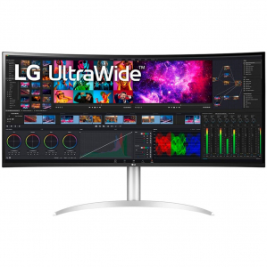 LG 40WP95XP-W, gaming monitor - 39,7 - fekete/fehér, hajlított, HDMI, DisplayPort, USB-C, Free-Sync, HDR10 (40WP95XP-W.AEU)