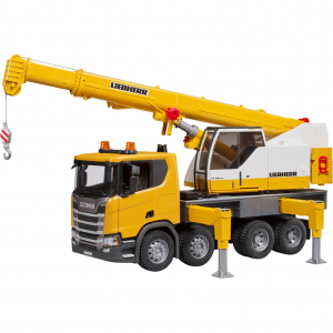 BRUDER Scania Super 560R Liebherr Kran-LKW mit Light & Sound Modul (03571)
