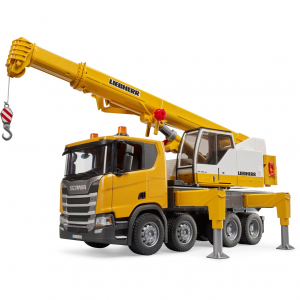 BRUDER Scania Super 560R Liebherr Kran-LKW mit Light & Sound Modul (03571)