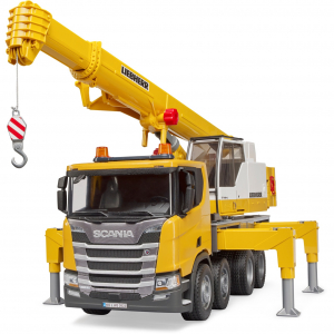 BRUDER Scania Super 560R Liebherr Kran-LKW mit Light & Sound Modul (03571)