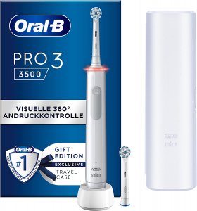 Braun Oral-B Pro 3 3500, elektromos fogkefe (fehér) (8006540759929)