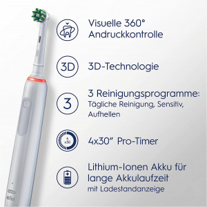 Braun Oral-B Pro 3 3500, elektromos fogkefe (fehér) (8006540759929)