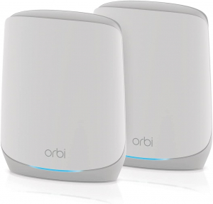 NETGEAR Orbi WiFi6 Tri-Band Mesh System 2 darabos készlet, Mesh Router (fehér) (RBK762S-100EUS)