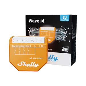 Shelly WAVE i4 vezet&eacute;k n&eacute;lk&uuml;li okos bemeneti modul Z-Wave protokollal (ALL-KIE-WAVEI4)