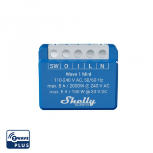Shelly Qubino Wave 1 MINI egy áramkörös okosrelé Z-Wave protokoll kompatibilis (ALL-REL-WAVE1-MINI)