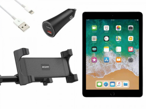 Apple iPad (2018) 9.7" 128GB Wifi asztroszürke + autós tartó és töltő (1900180) Silver
