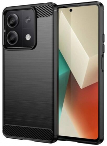 Gigapack Xiaomi Redmi Note 13 5G szálcsiszolt, karbon mintás tok fekete (GP-153571)