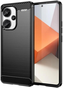 Gigapack Xiaomi Redmi Note 13 Pro Plus 5G szálcsiszolt, karbon mintás tok fekete (GP-153901)