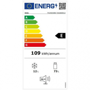 Beko TS190340N fagyasztó néklüli pult alá építhető hűtőszekrény