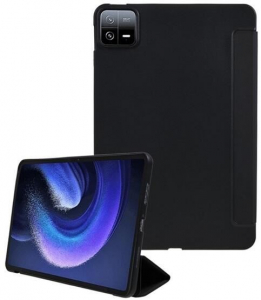 Gigapack Xiaomi Pad 6 bőr hatású fliptok fekete (GP-152972)