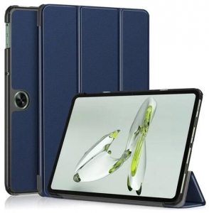 Gigapack OnePlus Pad Go bőr hatású fliptok sötétkék (GP-158855)