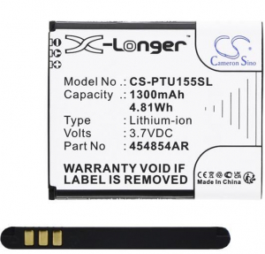 Cameron Sino utángyártott Panasonic 454854AR kompatibilis akkumulátor, 3,7V/1300mAh (CS-PTU155SL)