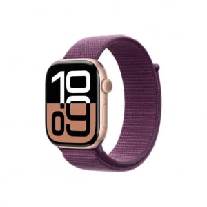 Apple Watch Series 10 (GPS + Cellular) 46mm rozéarany alumíniumtok, szilva sportpánt (MWY83QH/A)