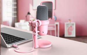ONIKUMA M630 USB gaming mikrofon rózsaszín (m-630 pink)