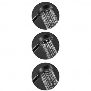 Bewello ergonomikus zuhanyfej matt fekete (BW3013)