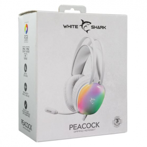 White Shark GH-2444W PEACOCK Gaming headset fehér