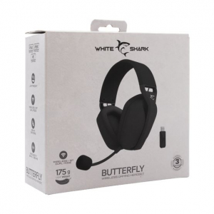 White Shark WGH-2442B BUTTERFLY vezeték nélküli Gaming headset fekete