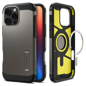 Spigen Tough Armor MagFit iPhone 16 Pro tok sz&uuml;rke-fekete (ACS08145)