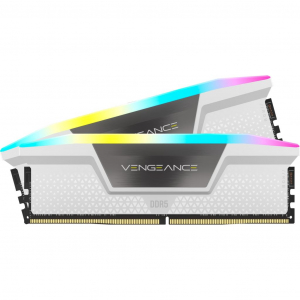32GB 6200MHz DDR5 RAM Corsair VENGEANCE RGB White CL36 (2x16GB) (CMH32GX5M2B6200C36W)