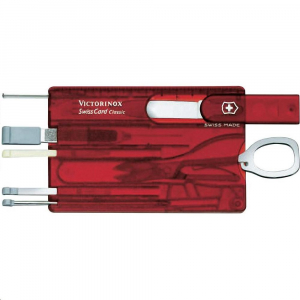 Victorinox SWISS CARD CLASSIC áttetsző piros (0.7100.T)