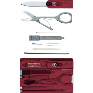 Victorinox SWISS CARD CLASSIC áttetsző piros (0.7100.T)