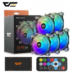 DarkFlash CF8 Pro A-RGB ház hűtő ventilátor 5db