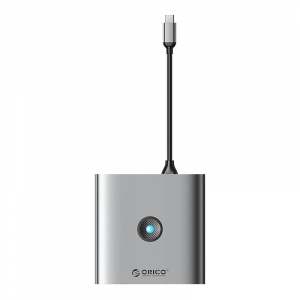 Orico HDMI 4K + 2x USB-A 3.0 USB-C Hub szürke (FAX3-6PCR-GY-EP-IP)