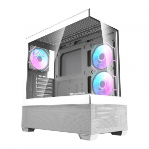 DarkFlash DS900 Air táp nélküli ablakos ház fehér + 6db ARGB ventilátor