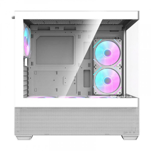 DarkFlash DS900 Air táp nélküli ablakos ház fehér + 6db ARGB ventilátor