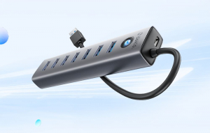 Orico 7x USB 3.0 Hub szürke (CL7U-U3-10-GY-BP-IP)