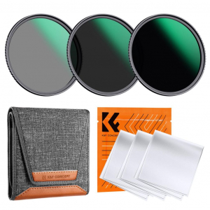 K&F Concept Professzionális ND szűrő szett 58mm (ND8+ND64+ND1000) + szűrőtartó tok + 3db törlőkendő (KF-2044V1)