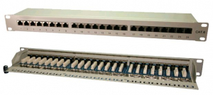 LogiLink NP0040 CAT6 Patch Panel 24-Port szürke fully shielded