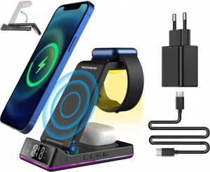 Thomson CL750IA &eacute;bresztő&oacute;ra &eacute;s telefont&ouml;ltő fekete