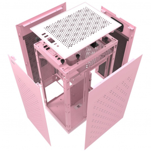 DarkFlash DLH21 táp nélküli Mini-ITX ház pink