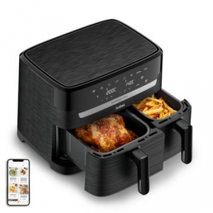 Tefal Dual Easy Fry kétkosaras forrólevegős sütő fekete (EY901N10)