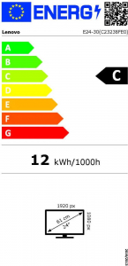 24" Lenovo ThinkVision E24-30 LCD monitor (63EDMAT2EU)