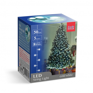 Family f&eacute;nyf&uuml;z&eacute;r 50db hidegfeh&eacute;r LED, h&aacute;l&oacute;zati műk&ouml;d&eacute;s 5m (58900B)