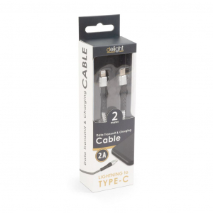 Delight Lightning - USB-C kábel 2m szürke (55434-2)