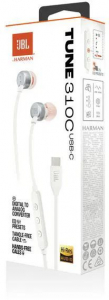 JBL Tune 310C USB-C mikrofonos fülhallgató fehér (JBLT310CWHT)
