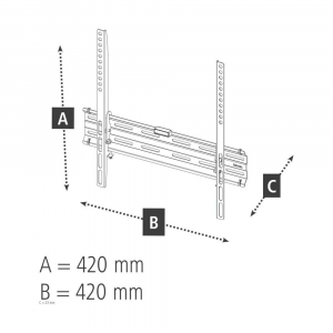 Hama fix fali konzol 65" fekete (00220809)