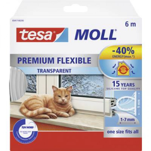 Tesa  PREMIUM FLEXIBLE (05417-00200-02) Tömítőszalag moll® Átlátszó (H x Sz) 6 m x 9 mm 1 db